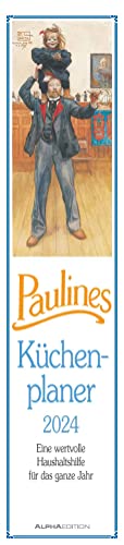 Paulines Küchenplaner 2024 - Streifenplaner - Wandplaner - Küchen-Kalender - 11,3x49,5 von Alpha Edition