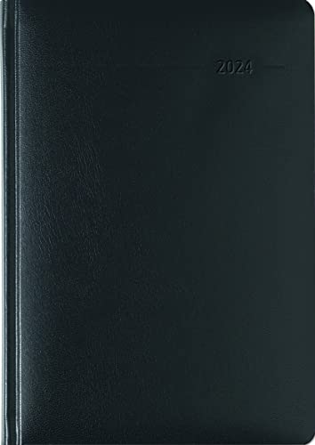 Praxistimer Balacron schwarz 2024 - Servicetimer 21,7x30,3 cm - 1 Tag 1 Seite - 400 Seiten - Balacron-Einband - Tageskalendarium - Alpha Edition von Alpha Edition