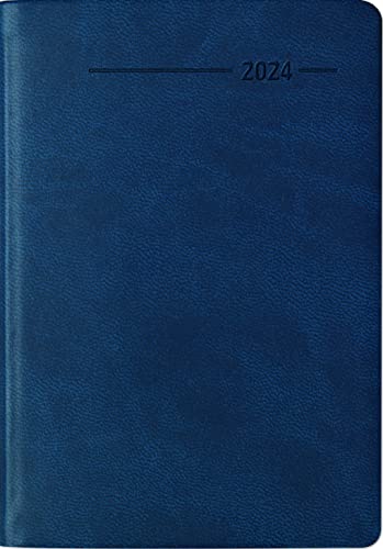 Taschenkalender Buch Tucson blau 2024 - Büro-Kalender - 8x11,5 cm - 1 Woche 2 Seiten - 144 Seiten - Notiz-Heft - Alpha Edition von Alpha Edition