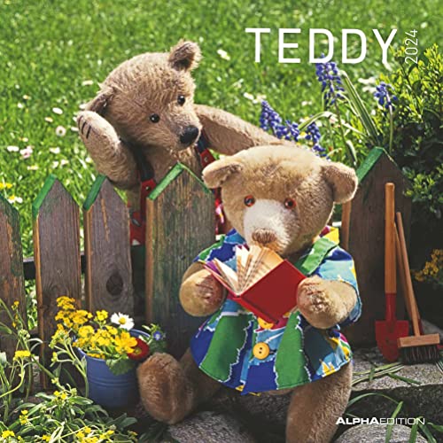 Teddy 2024 - Broschürenkalender 30x30 cm (30x60 geöffnet) - Kalender mit Platz für Notizen - Bildkalender - Wandkalender - mit herausnehmbarem Poster von Alpha Edition