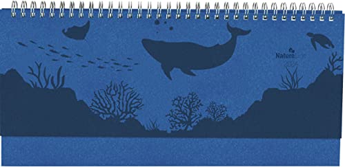 Tisch-Querkalender Nature Line Ocean 2024 - Tisch-Kalender - Büro-Kalender quer 29,7x13,5 cm - 1 Woche 2 Seiten - Umwelt-Kalender - mit Hardcover von Alpha Edition