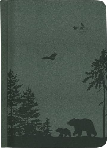 Alpha Edition - Wochen-Minitimer Nature Line Pine 2025 Taschenkalender, 10,7x15,2cm, Kalender mit 192 Seiten, Notizbereich, Adressteil, Monatsübersicht und internationales Kalendarium von Alpha Edition
