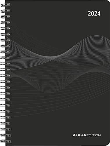 Wochenplaner PP-Einband schwarz 2024 - Büro-Kalender A5 - Cheftimer - black - Ringbindung - 1 Woche 2 Seiten - 128 Seiten - Alpha Edition Wochenplaner PP-Einband schwarz 2024 - Büro-Kalender A5 - Cheftimer - black - Ringbindung - 1 Woche 2 Seiten - 128 Seiten - Alpha Edition von Alpha Edition