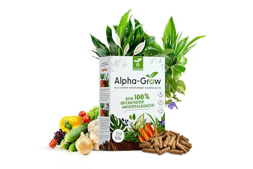 Alpha-Grow 1kg | Organischer Dünger | kein Wurzelbrennen | Wurzel-, Wachstum- & Blütephase | starke Pflanzen | All-in-One | Cannabisdünger | Hanfdünger von Alpha-Grow