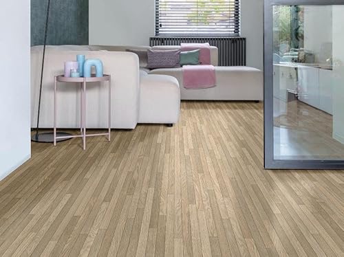 PVC Bodenbelag Vinylboden in schmalem Holz Design, DIN-A4 Musterstück von Alpha-Tex Produktions- und Handels GmbH