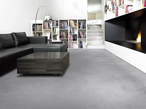 Alpha-Tex PVC Bodenbelag Vinylboden in verwaschenem Beton, Zuschnitt (3m breit, 8m lang) von Alpha-Tex Produktions- und Handels GmbH