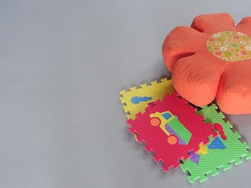 PVC Bodenbelag Vinylboden in Uni hellgrau, Zuschnitt (2m breit, 1,5m lang) von Alpha-Tex Produktions- und Handels GmbH