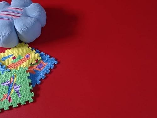 PVC Bodenbelag Vinylboden in Uni rot, DIN-A4 Musterstück von Alpha-Tex Produktions- und Handels GmbH