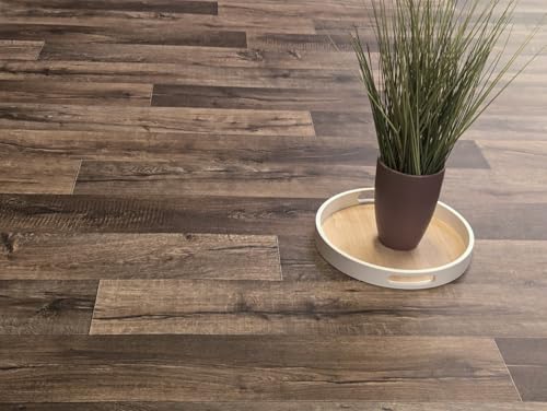 PVC Bodenbelag Vinylboden in kontrastreicher Holz Optik, Zuschnitt (4m breit, 6,5m lang) von Alpha-Tex Produktions- und Handels GmbH