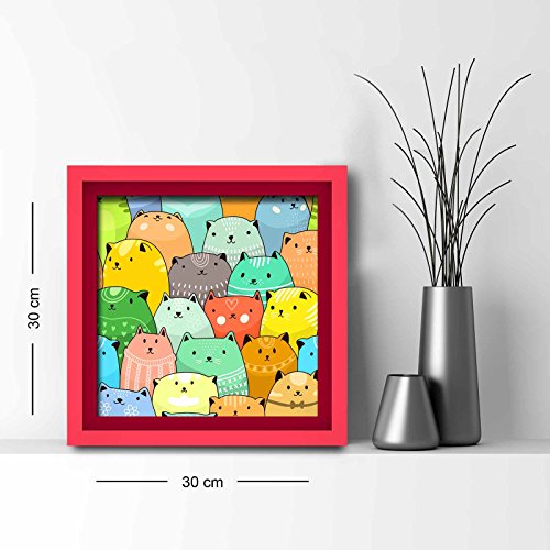 Alpha Wall Opere d'Arte Appese auf einer Wand, Multi, 30 x 30 von Alpha Wall