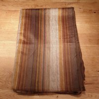 Kuschelig Weiche Decke Aus Babyalpakawolle, Braun-Beige-Töne, Gestreift, Gewebtes Unikat von AlphaAlpakaUnikate