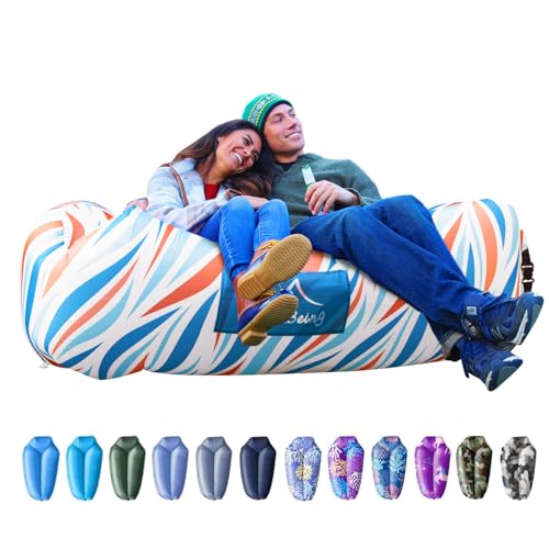 AlphaBeing Aufblasbare Liege - Beste Air Lounger Sofa für Camping, Wandern - Ideale Aufblasbare Couch für Camping und Festivals - Perfekter Aufblasbarer Strandkorb für Erwachsene von AlphaBeing