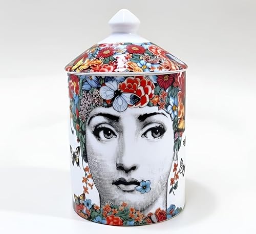 AlphaDesignLuxe Dekorativer Kerzenhalter, handgefertigt, Aromatherapie-Kerzenglas, italienisches Designer-Dekor, modische Tischvase, moderne Kunst, weibliches Gesicht, Augen, Lippen, Mittelstück AlphaDesignLuxe Dekorativer Kerzenhalter, handgefertigt, Aromatherapie-Kerzenglas, italienisches Designer-Dekor, modische Tischvase, moderne Kunst, weibliches Gesicht, Augen, Lippen, Mittelstück von AlphaDesignLuxe