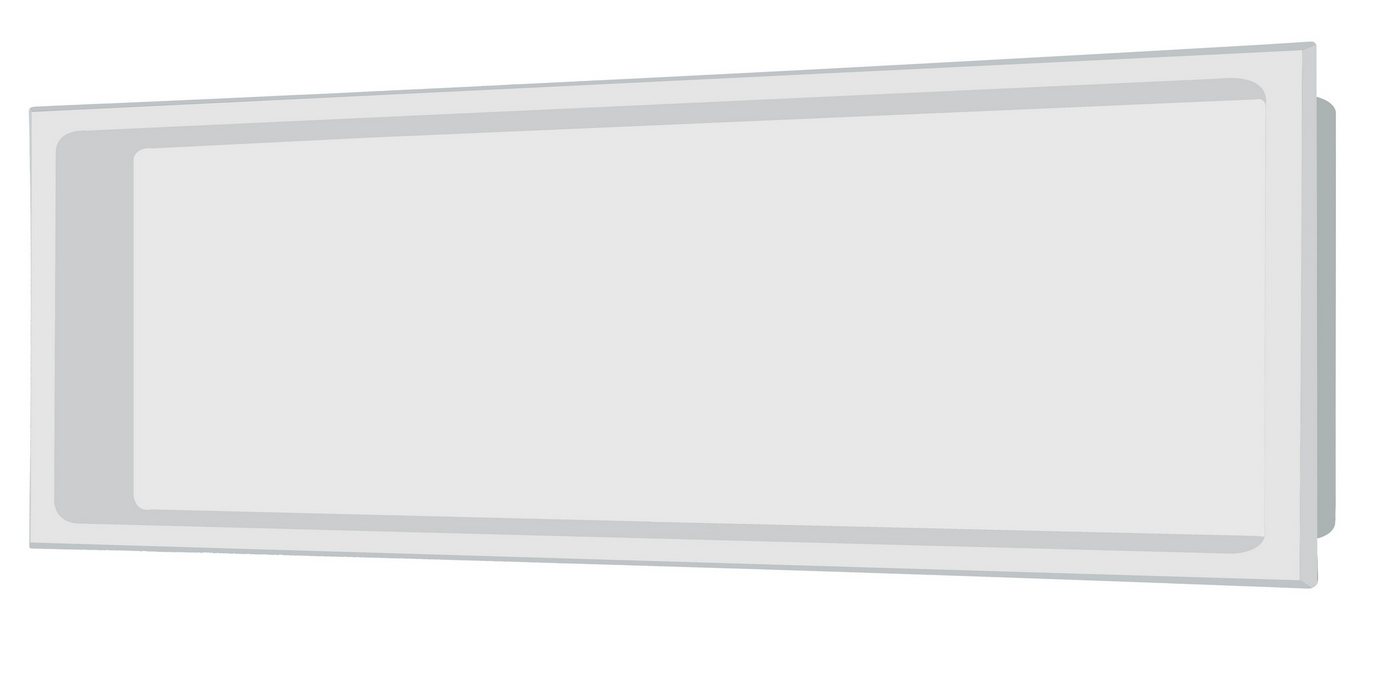 Alphabad Hochschrank Edelstahl Wandnische 30 x 90 cm (weiß) von Alphabad