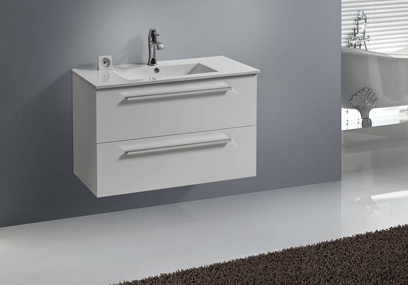 Alphabad Waschbeckenunterschrank Badmöbel Unterschrank OPORTO 90 (weiß) von Alphabad