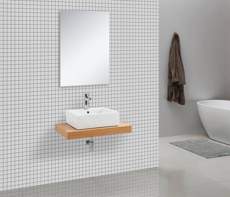 Alphabad Waschbeckenunterschrank Waschtischkonsole ASOLO EICHE 75 x 50 von Alphabad