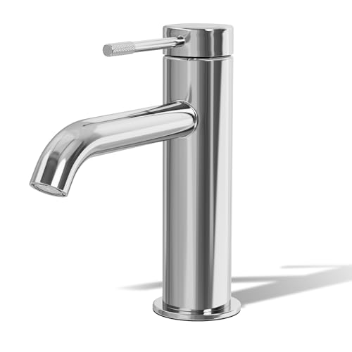 Alphabath Waschbecken Mischbatterie Einhebelmischer Chrom Badarmatur für Badezimmer mit Auslaufhöhe 86 mm für Gäste-WC Kaltwasserhahn für Bad, Touch-On-Wasserhähne Alphabath Waschbecken Mischbatterie Einhebelmischer Chrom Badarmatur für Badezimmer mit Auslaufhöhe 86 mm für Gäste-WC Kaltwasserhahn für Bad, Touch-On-Wasserhähne von Alphabath