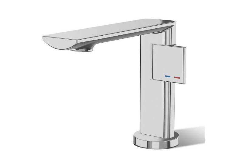 Alphabath Waschtischarmatur (Set, Bad Wasserhahn mit einem 3/8"-Zoll-Kompressionsschläuche) Messingkörpers,Keramikkartuschen,Bubbler-Struktur,Chrom-Finish von Alphabath