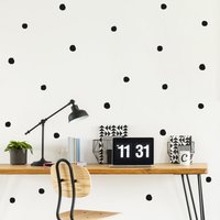 210 Black Polka Dot Wandtattoo, Dalmatiner Wandtattoos, Kleinkind Zimmer Aufkleber, Schwarze Wandaufkleber, Teen Jungen Kinder Akzent Wanddekor von AlphabetTheLabel