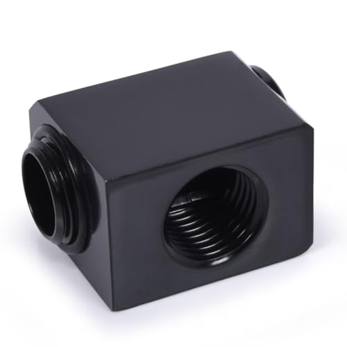 Alphacool Low Profile ES L-Verbinder drehbar G1/4 AG auf G1/4 IG - Deep Black von Alphacool