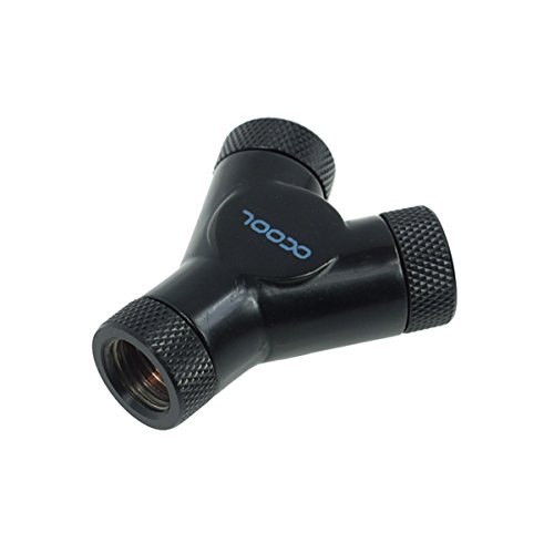 Alphacool 17066 HF Y-Verbinder - G1/4 drehbar - 3x Innengewinde - Deep Black - 46mm x 18cm x 51mm - für Computer, Server von Alphacool