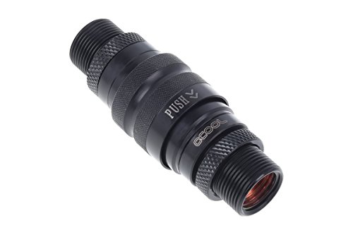 Alphacool Eiszapfen Schnellverschlusskupplungsset mit Doppel Schottverschraubung G1/4 IG - Deep Blac von Alphacool