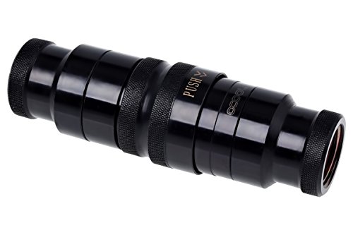 Alphacool 17370 Eiszapfen HF Schnellverschlusskupplungsset G3/8 IG mit Reduzierer G1/4 - Deep Black Wasserkühlung Anschlüsse von Alphacool