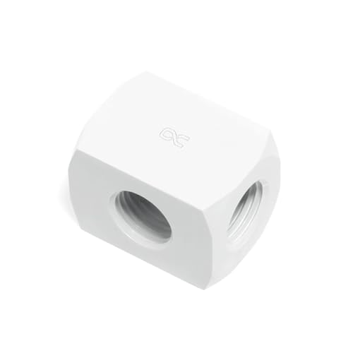 Alphacool 17629 HF 3-Fach Anschlussverteiler G1/4 Innengewinde - White Wasserkühlung Anschluss von Alphacool