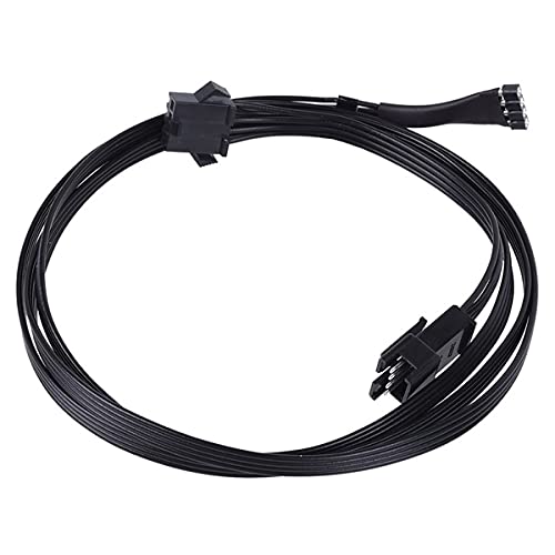 Alphacool 18541 RGB 4pol LED Adapterkabel für Mainboards 100cm - Schwarz Kabel ARGB RGB LED Kabel von Alphacool