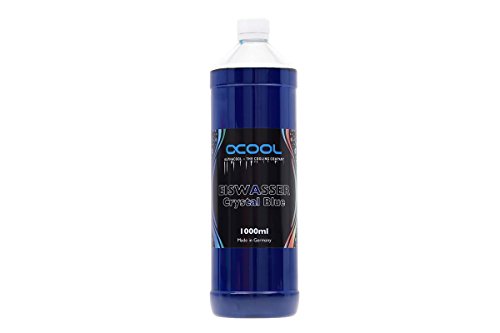 Alphacool 18543 Eiswasser Crystal Blue UV-aktiv Fertiggemisch 1000ml Wasserkühlung Wasserzusätze von Alphacool