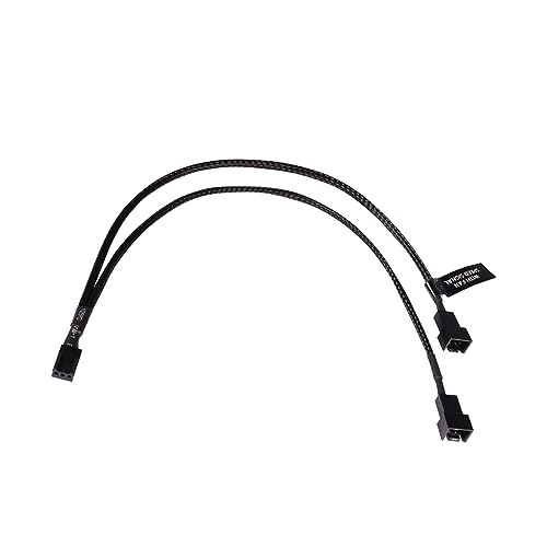 Alphacool 18689 Y-Splitter 3-Pin auf 2x 3-Pin 30cm, gesleevt Modding Kabel schwarz von Alphacool