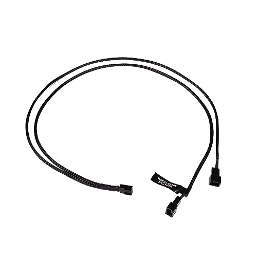 Alphacool 18690 Y-Splitter 3-Pin auf 2x 3-Pin 60cm Kabel Modding gesleevt schwarz von Alphacool