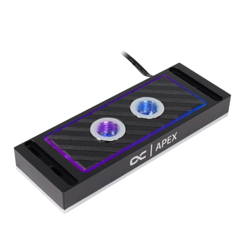 Alphacool Apex RAM X4 Wasserkühler, Schwarz, 127,50 x 45,00 x 17,30 mm, für Desktop, Laptop von Alphacool