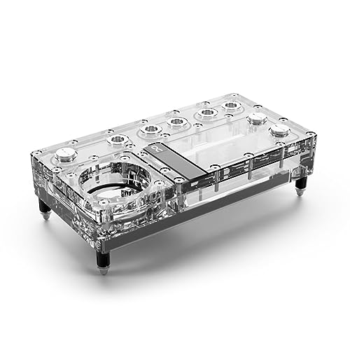 Alphacool Zentrale Verteilerplatte 240 links mit Pumpenhalterung VPP/D5 von Alphacool
