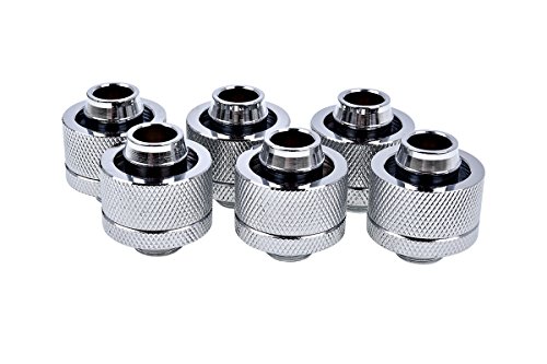 Alphacool Eiszapfen 19/13mm Compression Fitting G1/4 - Chrome Sixpack von Alphacool