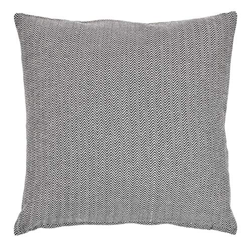 Alphadeco Zigzag Soft Sofakissen inkl. Füllung - Bezug: 100% Baumwolle - Mordernes Ethno Design - viele Größen (Grau/Anthrazit, 40 x 40 cm) von Alphadeco