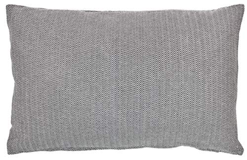 Alphadeco Zigzag Soft Sofakissen inkl. Füllung - Bezug: 100% Baumwolle - Mordernes Ethno Design - viele Größen (Grau/Anthrazit, 60 x 40 cm) von Alphadeco