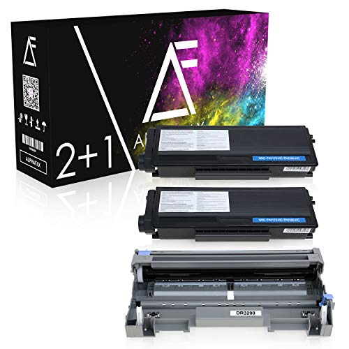 Alphafax 2 Toner + Trommel kompatibel für Brother TN-3280 DR-3200 HL-5350DN DCP-8070 8080 8085 8880 8890 D DN DW MFC-8370 8380 8880 8885 8890 DN DLT DW Series von Alphafax