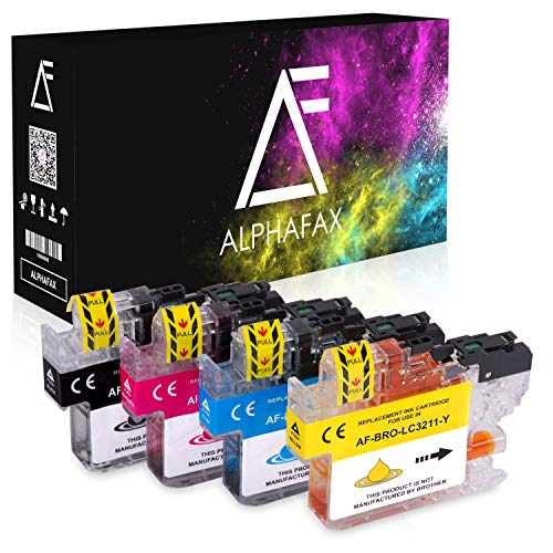 Alphafax 4 Tintenpatronen kompatibel für Brother LC-3211BK für DCPJ572DW DCP-J770 DCP-J772DW DCP-J774DW MFC-J890DW MFC-J895 von Alphafax
