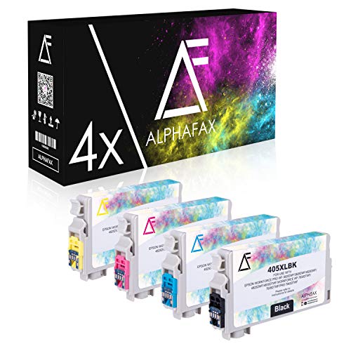 Alphafax 4X Patronen kompatibel mit Epson 405XL für Epson Workforce WF-7840DTWF WF-7835DTWF WF-7830DTWF Pro WF-4830DTWF WF-4825DWF WF-4820DWF WF-3825DWF WF-3820DWF von Alphafax