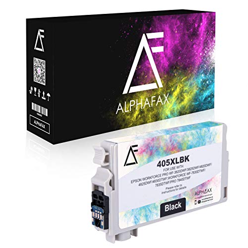 Alphafax Patronen schwarz kompatibel mit Epson 405XL für Epson Workforce WF-7840DTWF WF-7835DTWF WF-7830DTWF Pro WF-4830DTWF WF-4825DWF WF-4820DWF WF-3825DWF WF-3820DWF Alphafax Patronen schwarz kompatibel mit Epson 405XL für Epson Workforce WF-7840DTWF WF-7835DTWF WF-7830DTWF Pro WF-4830DTWF WF-4825DWF WF-4820DWF WF-3825DWF WF-3820DWF von Alphafax