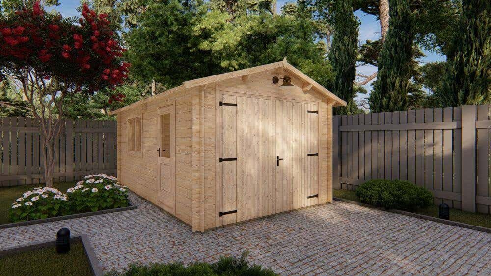 Alpholz Garage Holzgarage 320 x 520 cm von Alpholz