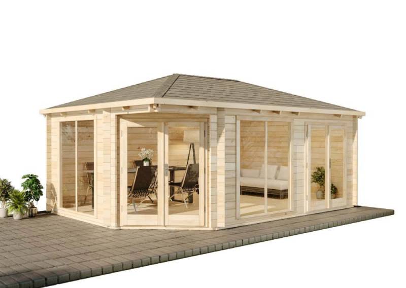 Alpholz Gartenhaus Holz 5-Eck Julia-40 ISO, BxT: 608x420 cm von Alpholz