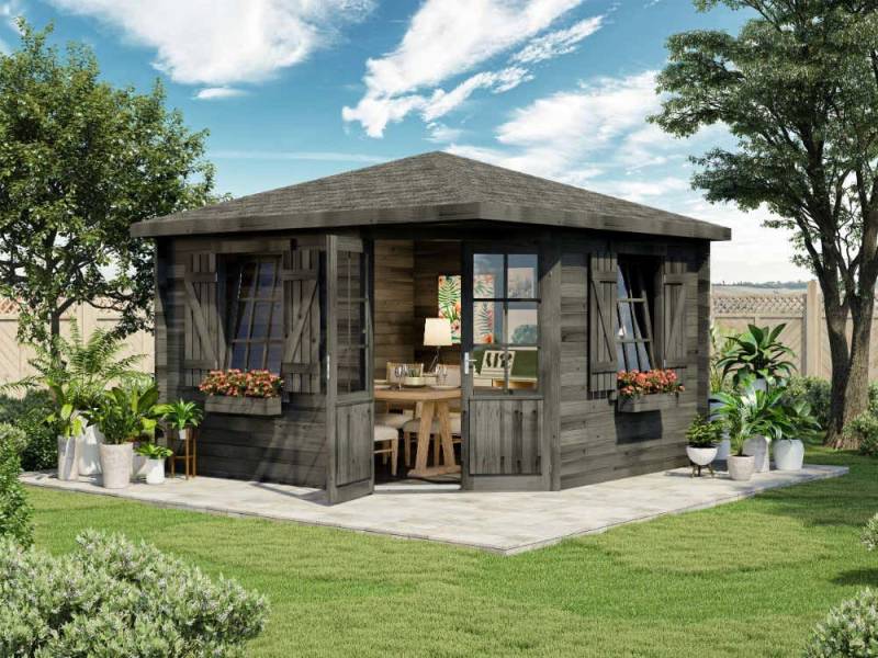 Alpholz Gartenhaus Holz 5-Eck Monica Royal, BxT: 377x377 cm von Alpholz