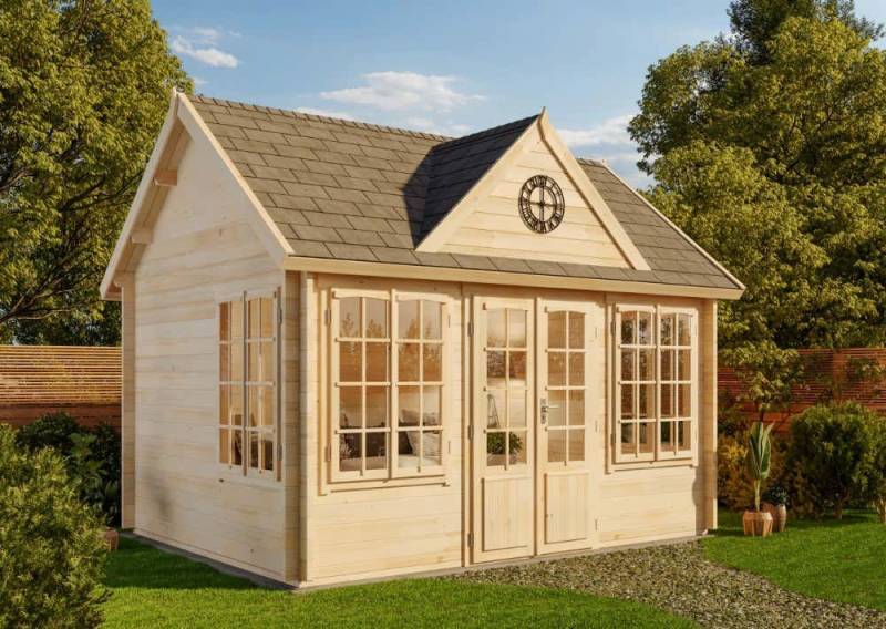 Alpholz Gartenhaus Holz CLOCKHOUSE® 70 Royal ISO, BxT: 454x340 cm von Alpholz