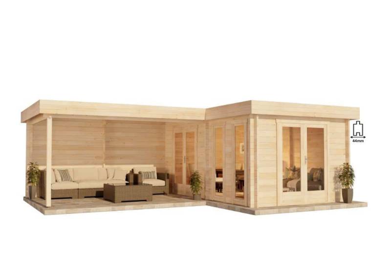 Alpholz Gartenhaus Holz Flachdach Quinta ISO, BxT: 525x727 cm von Alpholz
