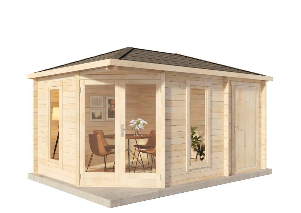Alpholz Gartenhaus Holz 5-Eck Liwa Compact mit Anbau, BxT: 442x302 cm Alpholz Gartenhaus Holz 5-Eck Liwa Compact mit Anbau, BxT: 442x302 cm von Alpholz