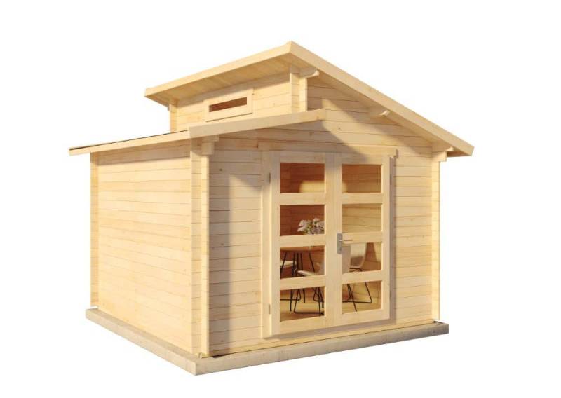 Alpholz Gartenhaus Holz Aktiva, BxT: 360x360 cm, in Naturbelassen mit 28mm Wandstärke von Alpholz