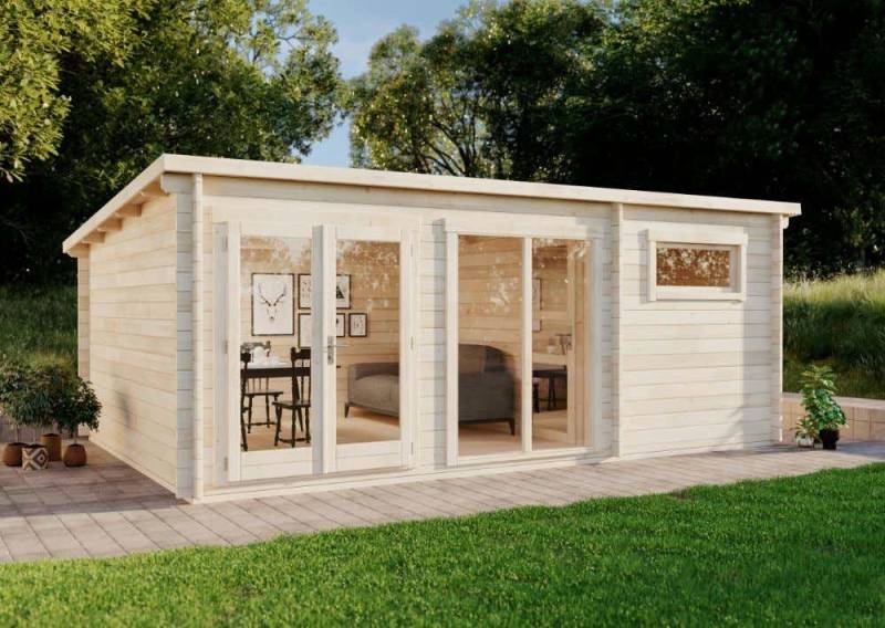 Alpholz Gartenhaus Holz Atrium-E, BxT: 600x425 cm von Alpholz