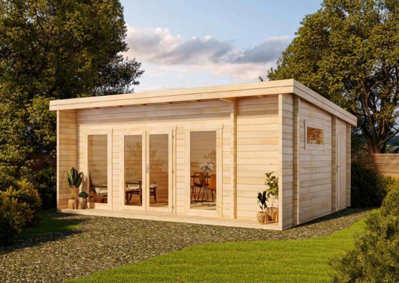 Alpholz Gartenhaus Holz Carla-70 ISO, BxT: 622x492 cm, in Naturbelassen mit 70mm Wandstärke von Alpholz